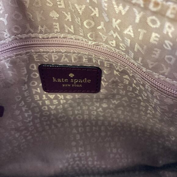 Kate Spade small, wine and gold leather crossbody bag - Picture 8 of 10